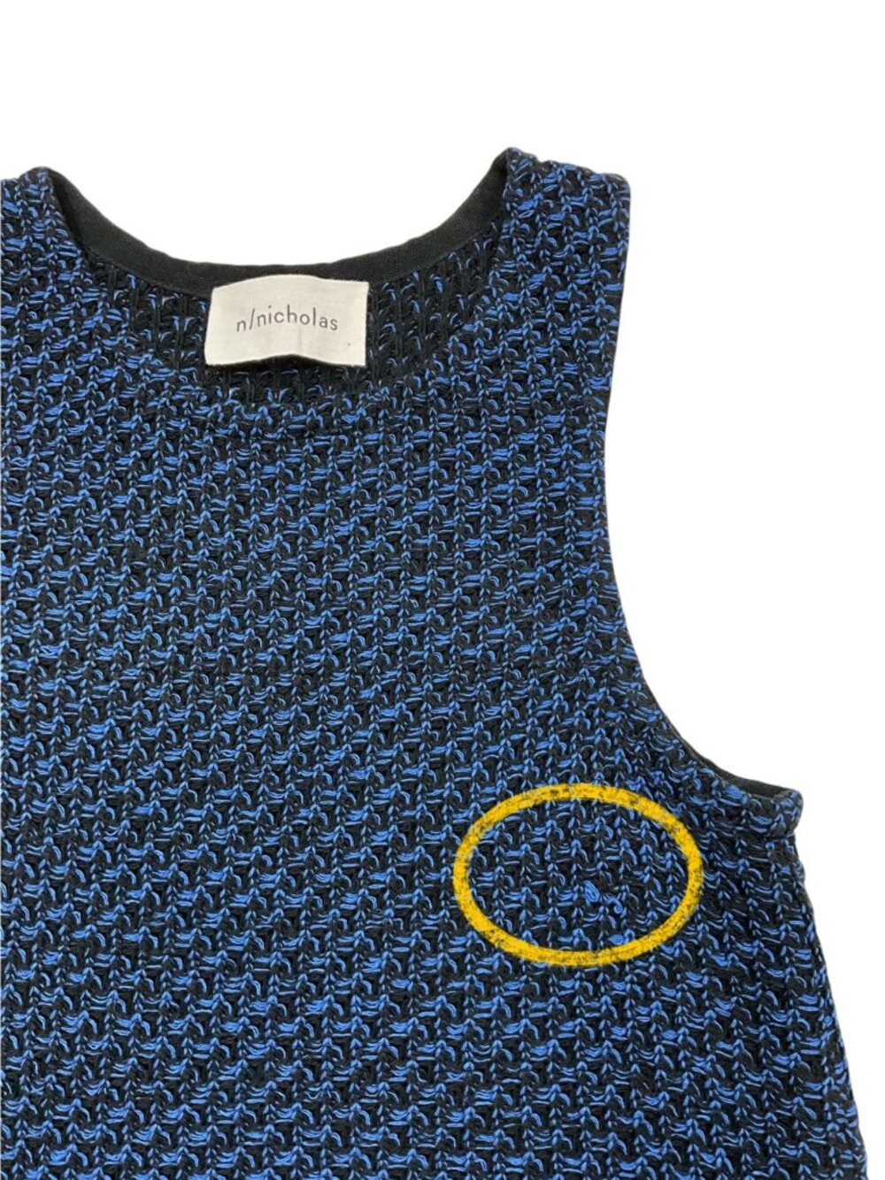 N/Nicholas Knit Fringe Tunic 8 Blue Sleeveless - Picture 5 of 16